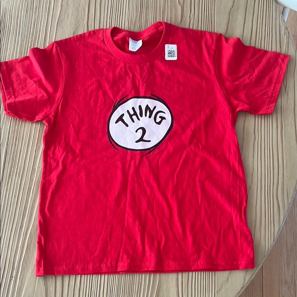 Red Kids Shirt with Thing 2 Design